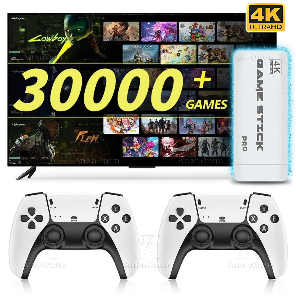 4K Game Stick Built in 30000+ Games 18 Emulator High Performance TV Video Game Console High Quality Emuelec Retro Gaming Machine