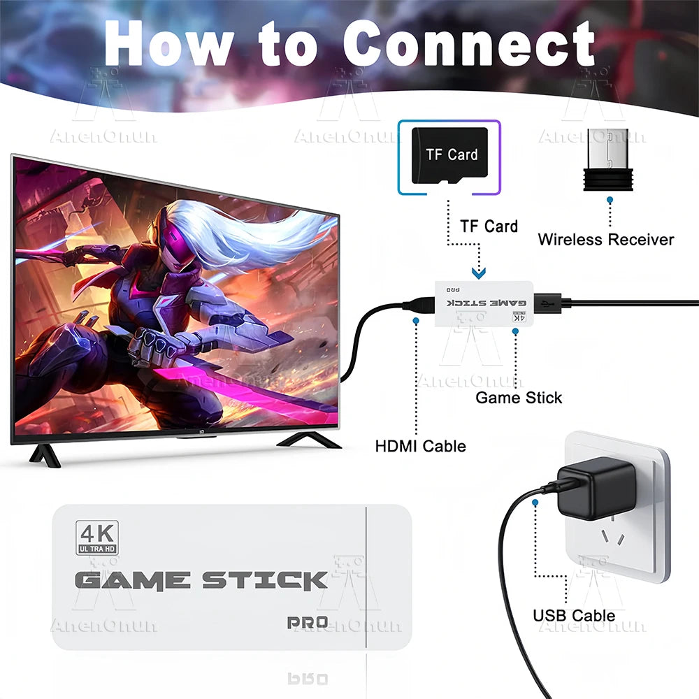 4K Game Stick Built in 30000+ Games 18 Emulator High Performance TV Video Game Console High Quality Emuelec Retro Gaming Machine